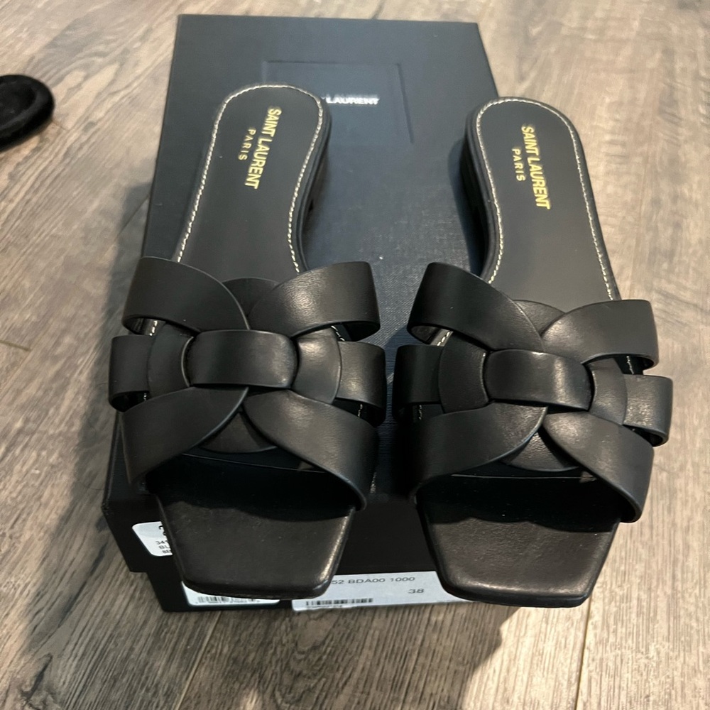 YSL Saint Laurent Tribute Sandals.